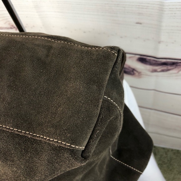B44 Lucky Brand hobo brown suede tote bag - Picture 6 of 8